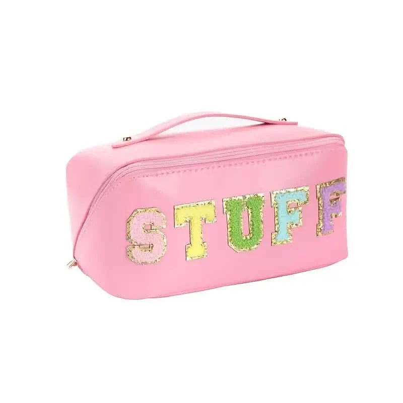 Chenille Letter Patches Cosmetic Bag by DailySale