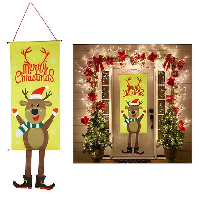 Christmas Door Hanging Flag Decor by DailySale