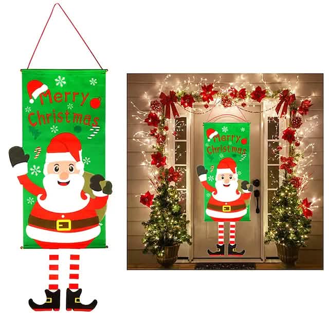 Christmas Door Hanging Flag Decor by DailySale