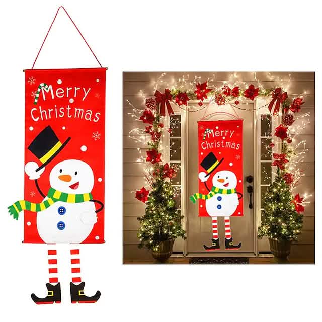 Christmas Door Hanging Flag Decor by DailySale