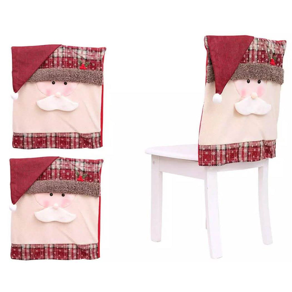 Christmas Santa Claus Snowman Chair Cover by DailySale