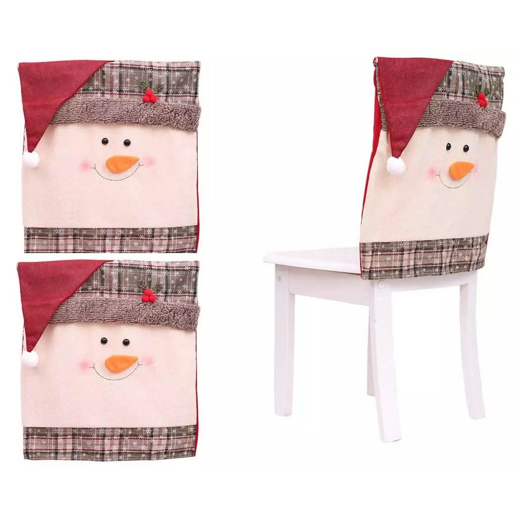 Christmas Santa Claus Snowman Chair Cover by DailySale