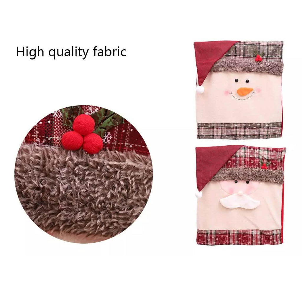 Christmas Santa Claus Snowman Chair Cover by DailySale