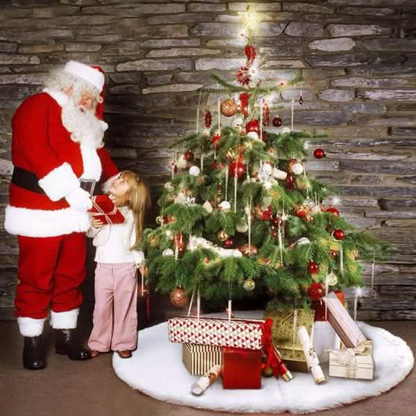 Christmas Tree Skirt Plush Lovely Decorations by DailySale