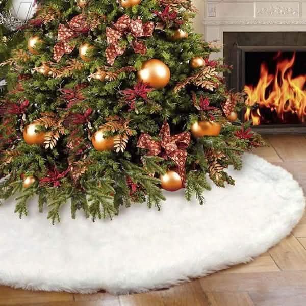 Christmas Tree Skirt Plush Lovely Decorations by DailySale