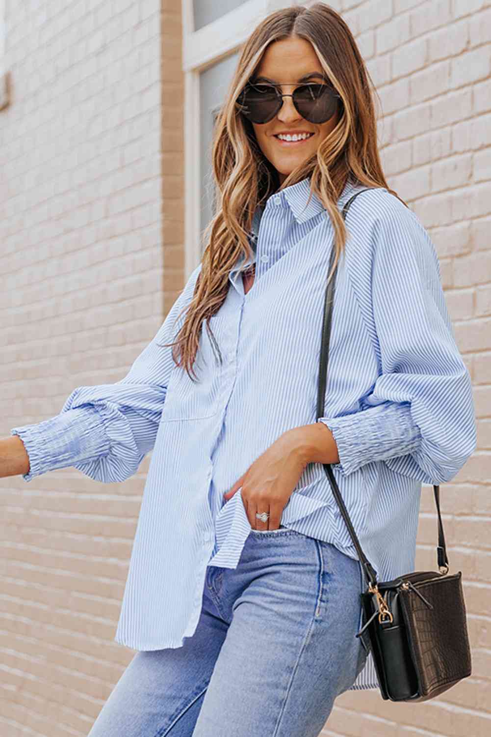 Fernanda Lantern Sleeve Shirt - Goddess Imports Marketplace