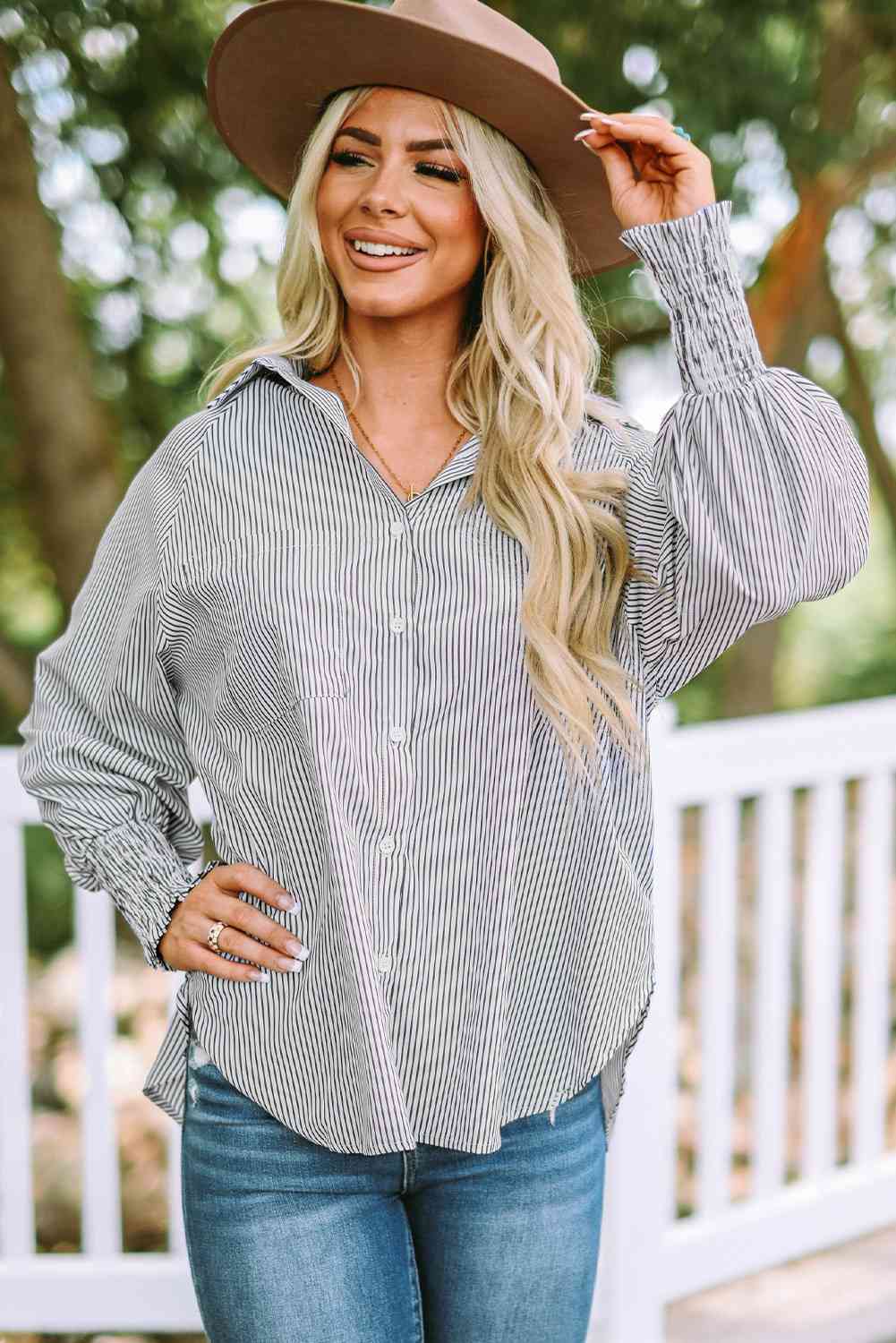 Fernanda Lantern Sleeve Shirt - Goddess Imports Marketplace