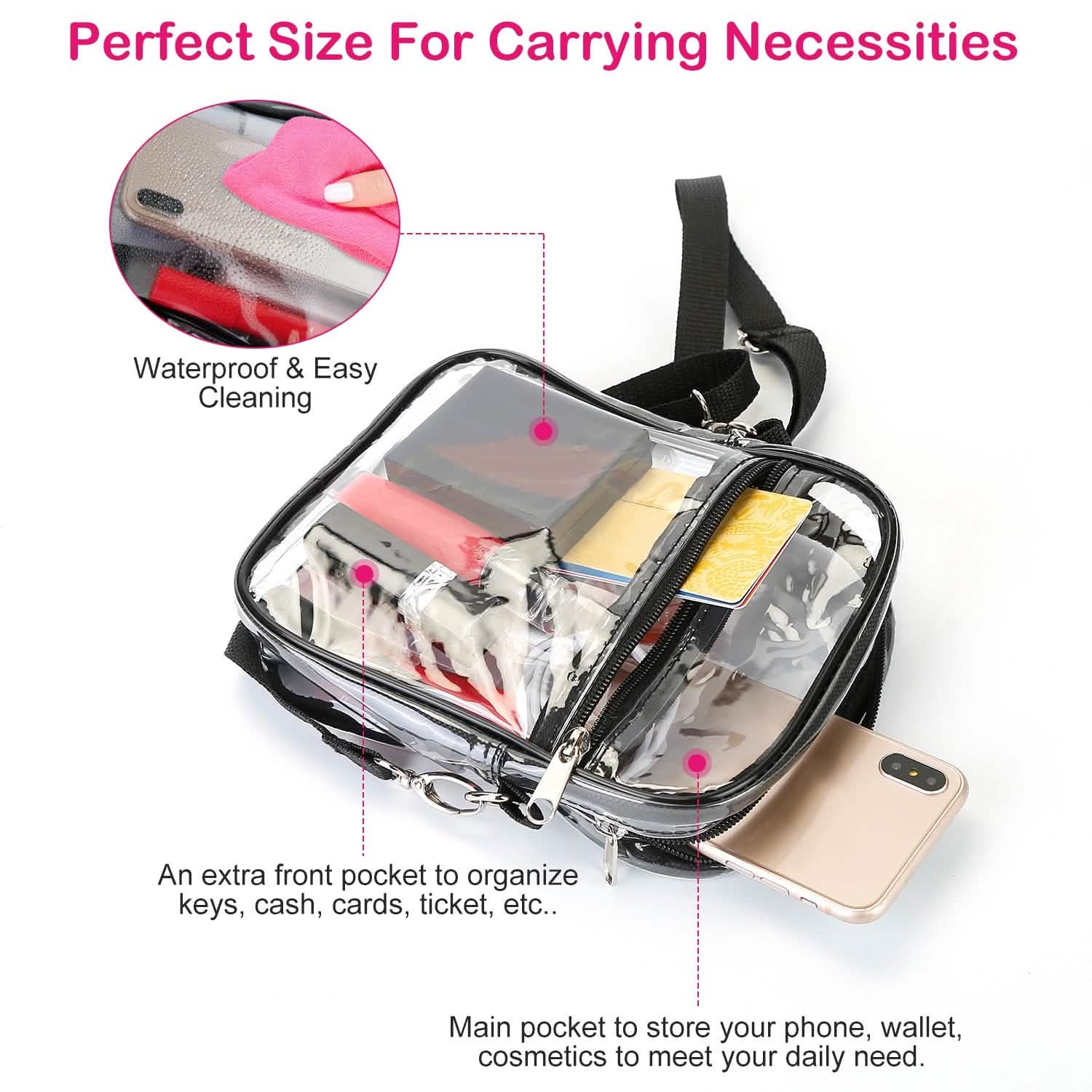 Clear Crossbody Bag Stadium Approved by DailySale