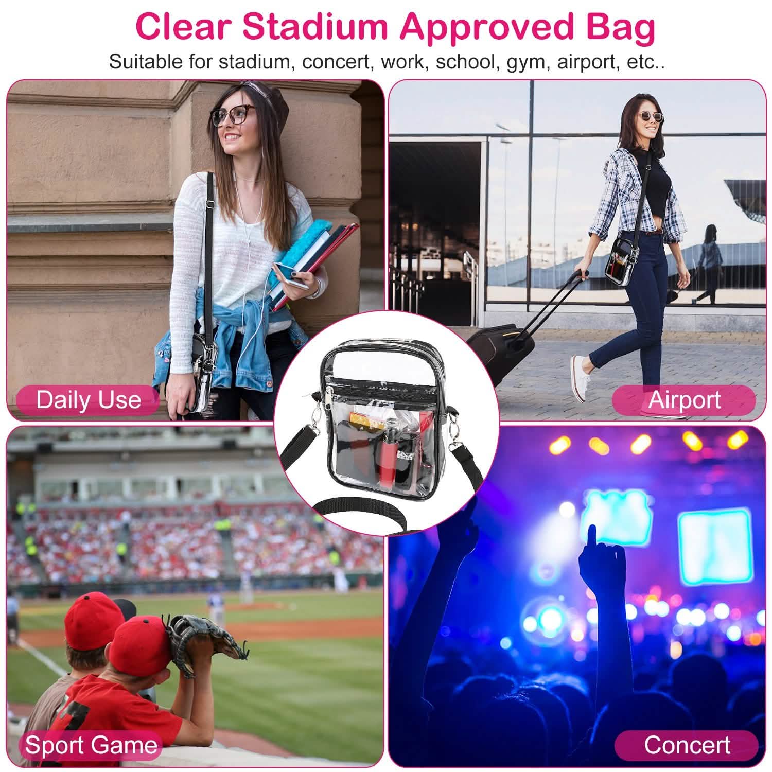 Clear Crossbody Bag Stadium Approved by DailySale