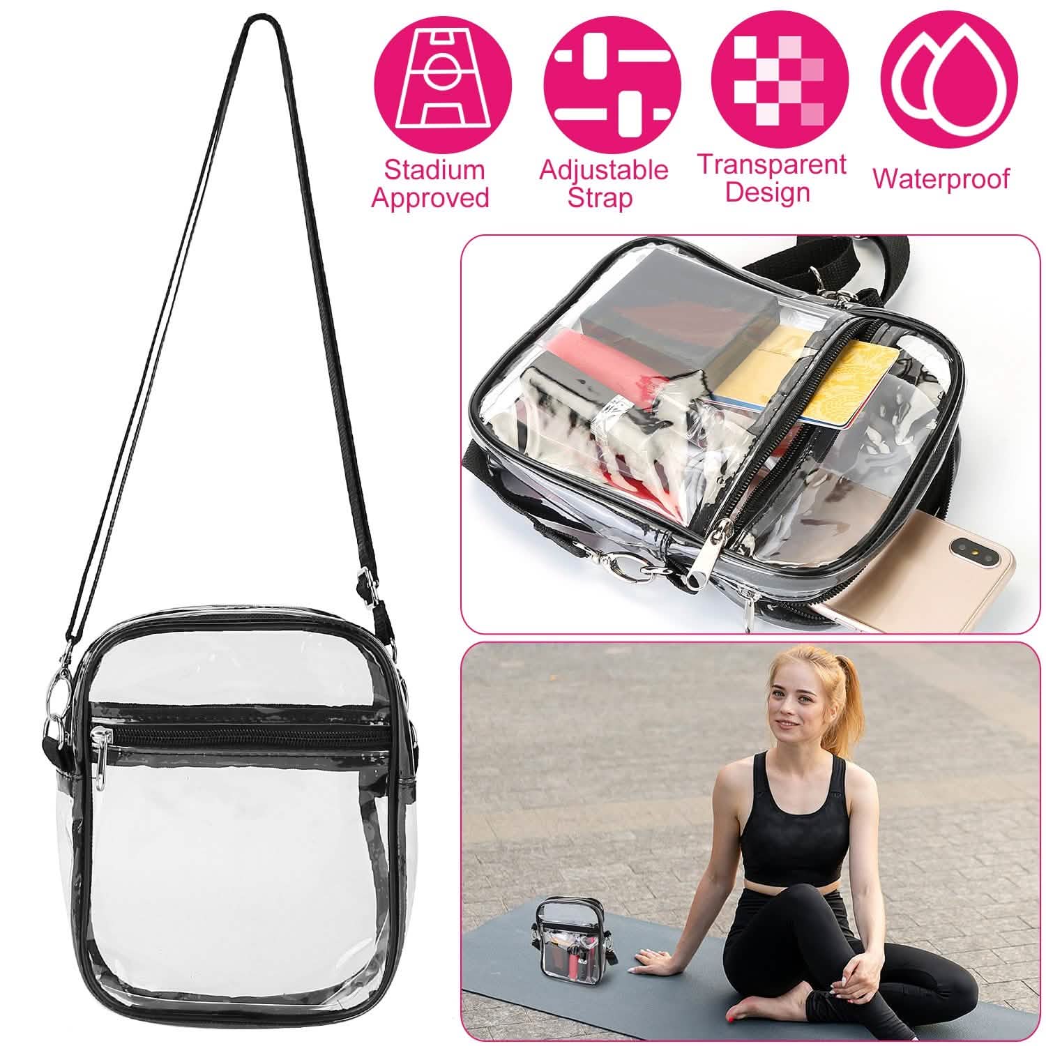 Clear Crossbody Bag Stadium Approved by DailySale