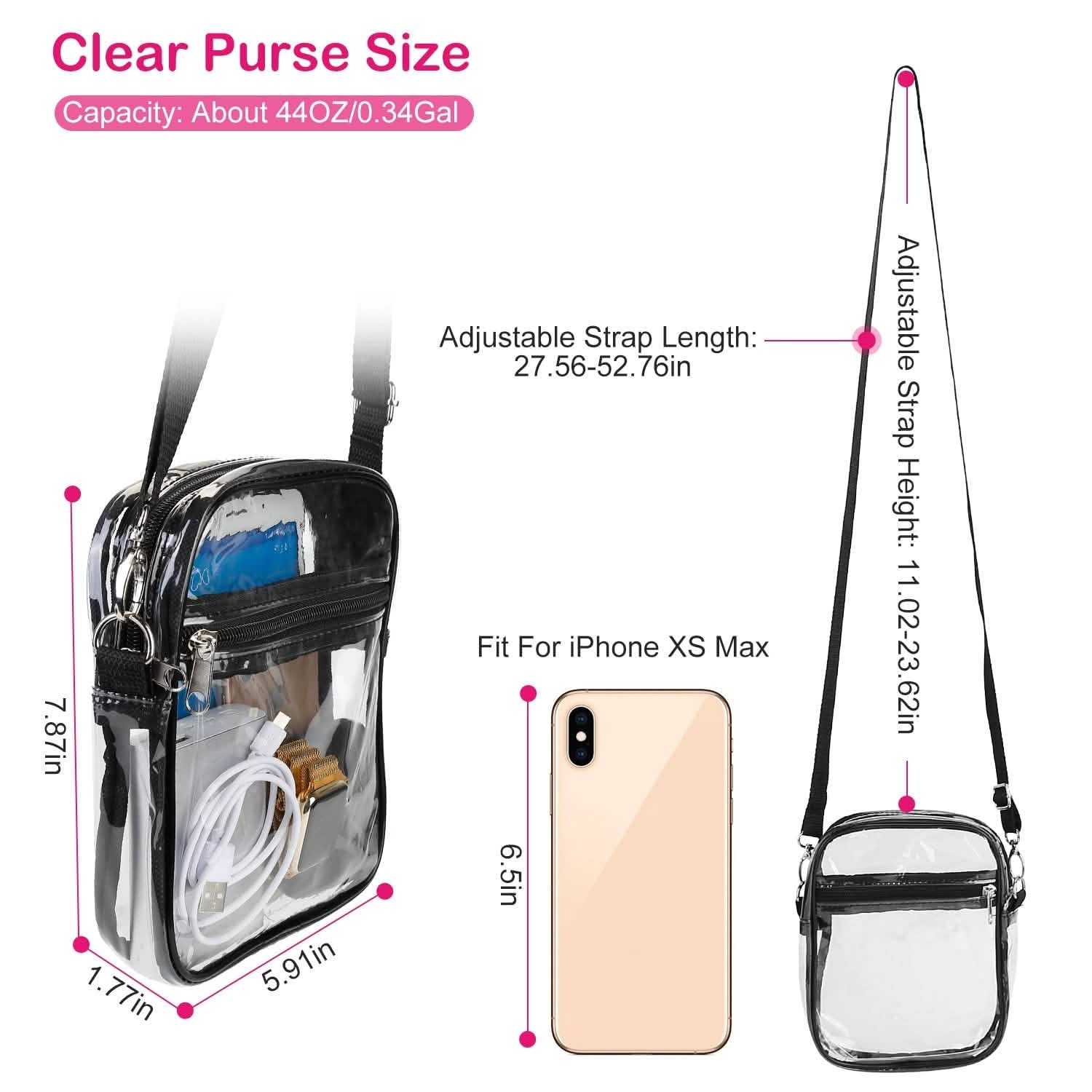 Clear Crossbody Bag Stadium Approved by DailySale