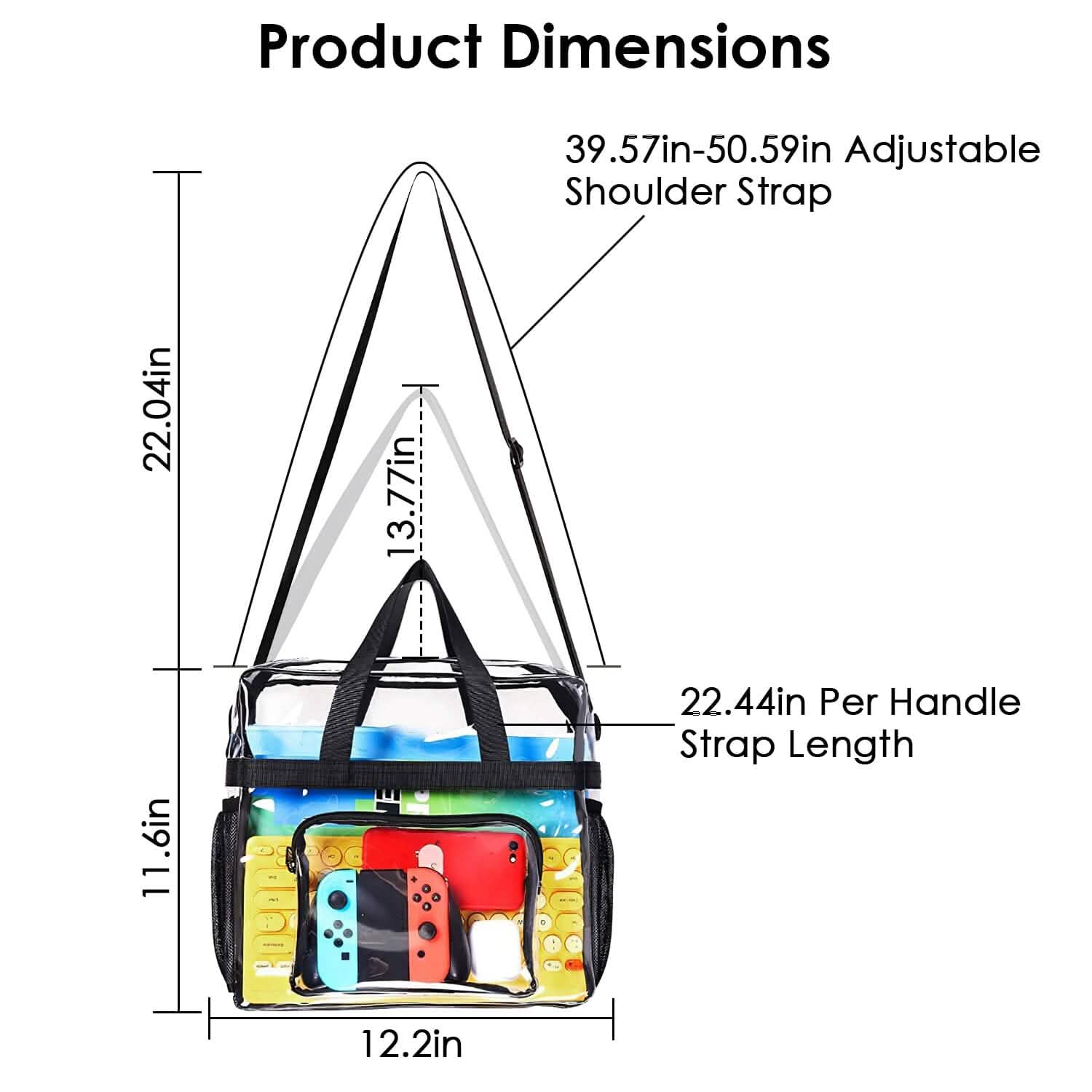Clear Transparent Shoulder Bag Stadium Approved by DailySale