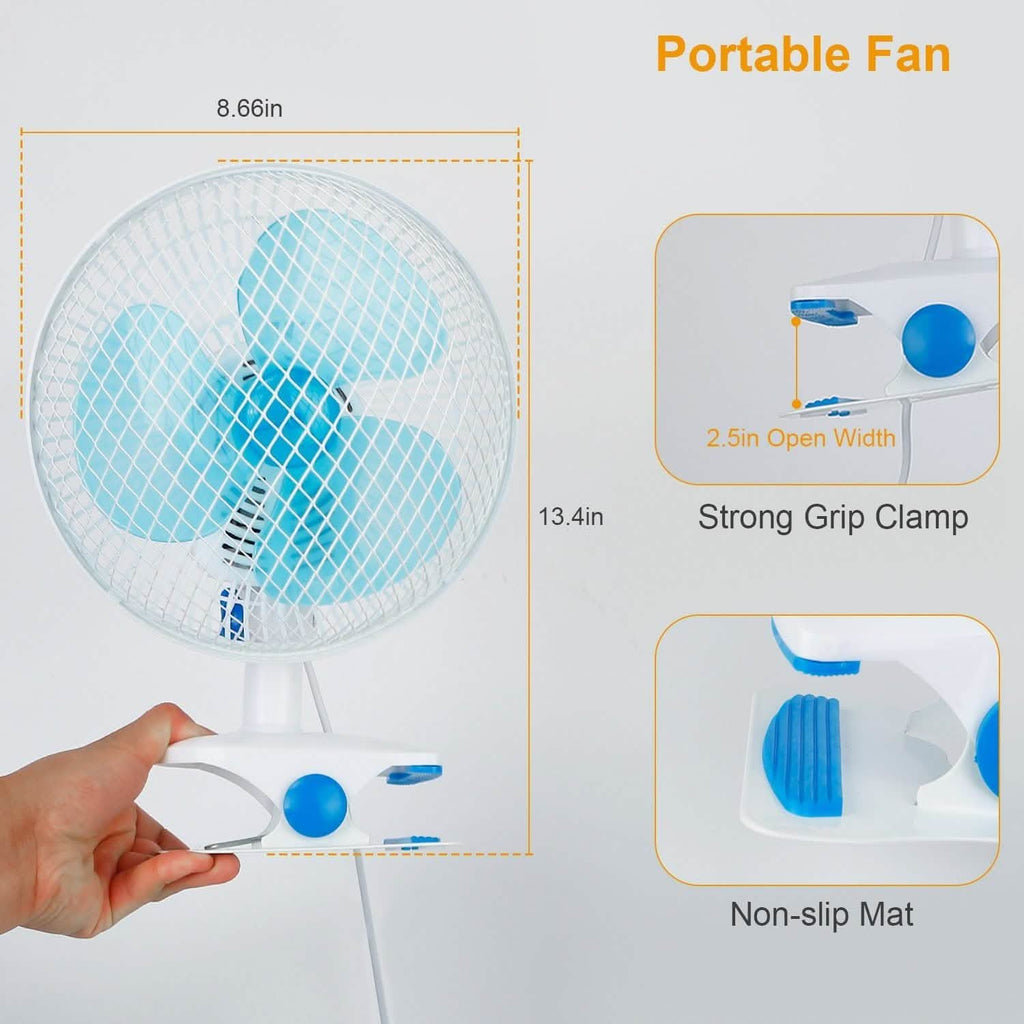 Clip-On 2 Speeds Quiet Clamp Fan by DailySale