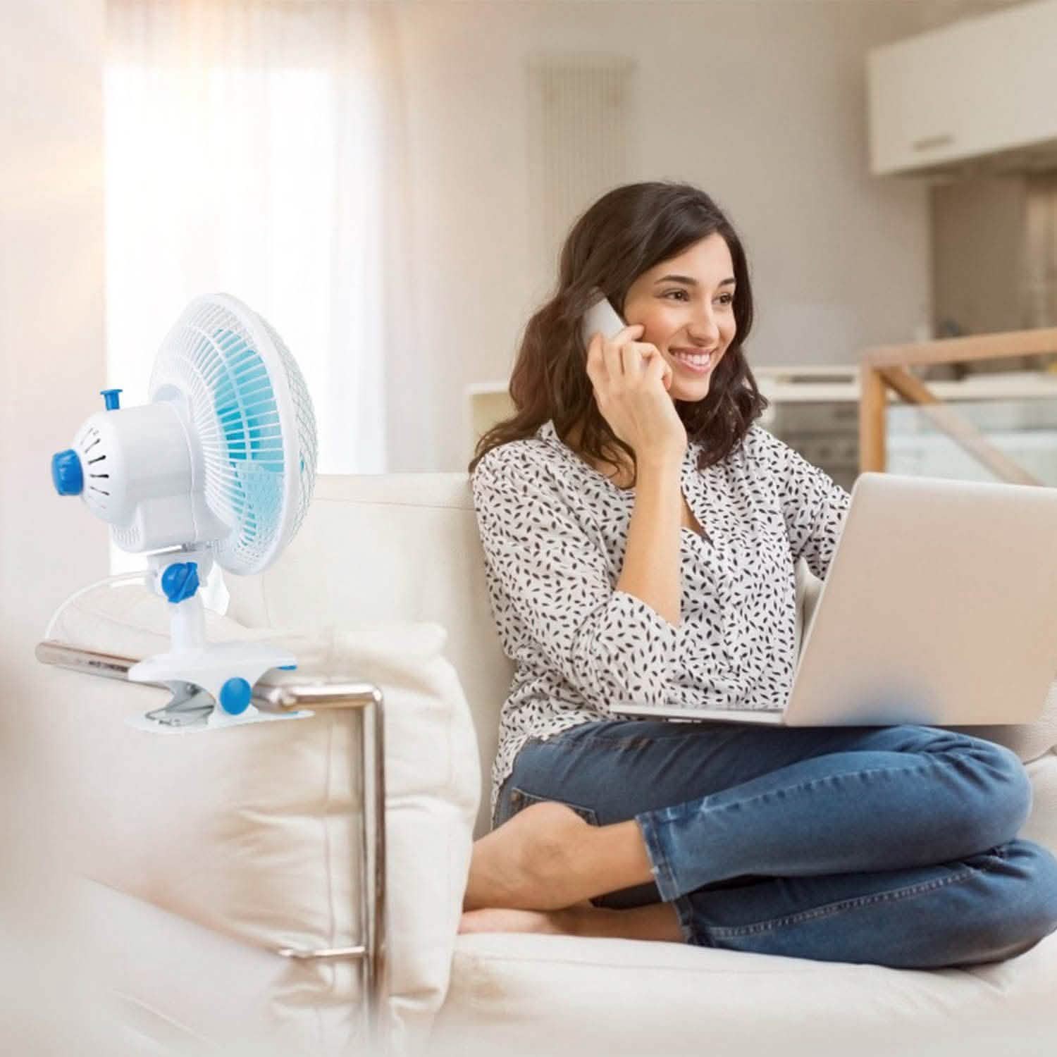 Clip-On 2 Speeds Quiet Clamp Fan by DailySale