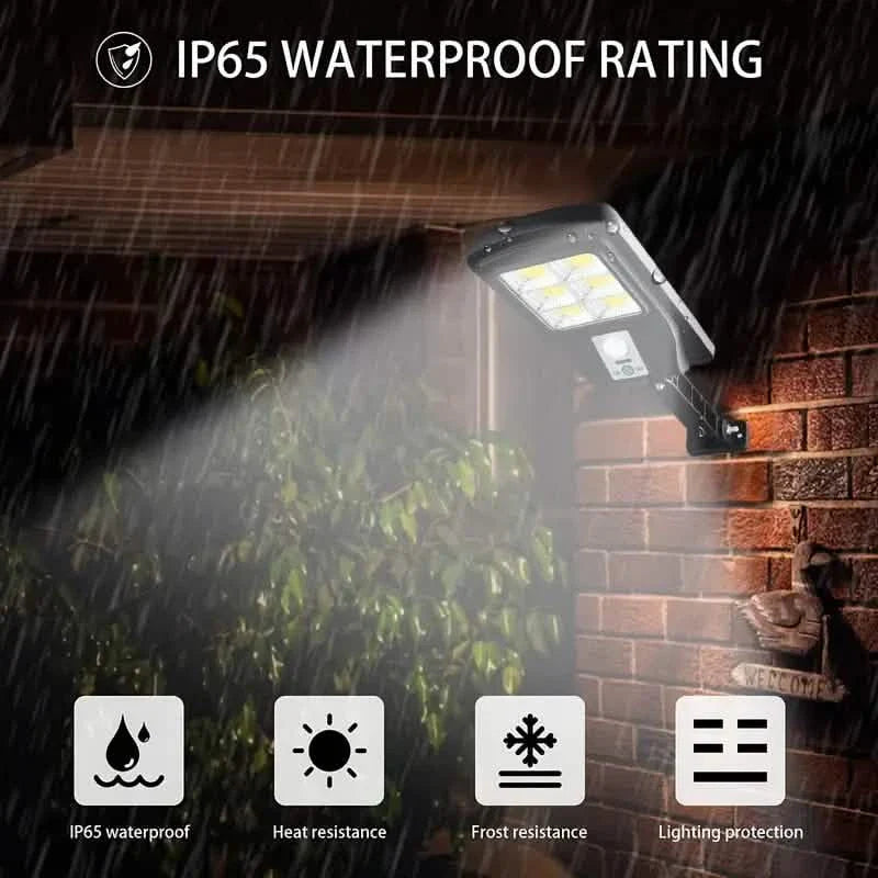 COB Solar Street Lights Remote Control Motion Sensor Security Wall Light with 3 Modes by DailySale
