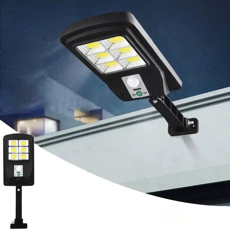 COB Solar Street Lights Remote Control Motion Sensor Security Wall Light with 3 Modes by DailySale