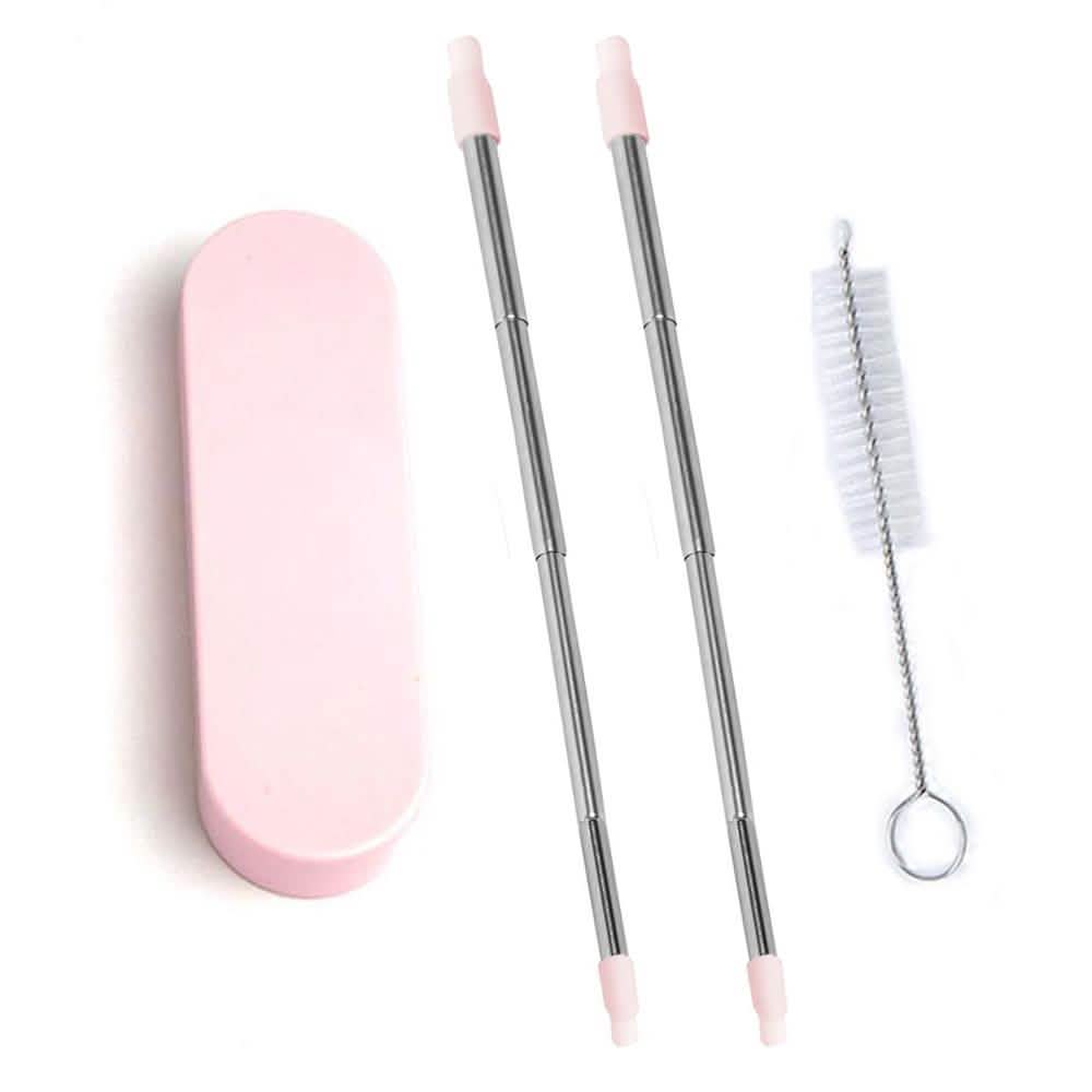 Collapsable Telescopic Reusable Drinkable Straw by DailySale