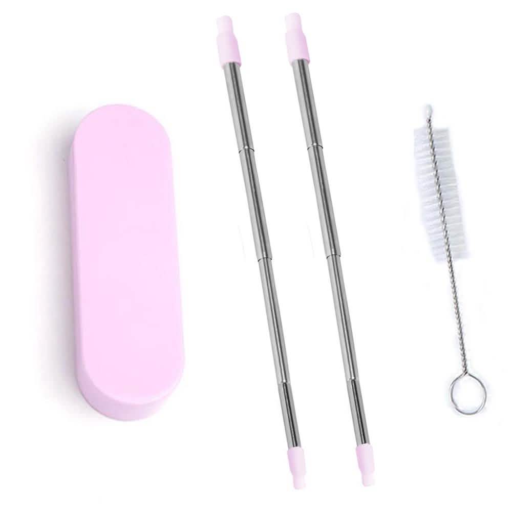 Collapsable Telescopic Reusable Drinkable Straw by DailySale