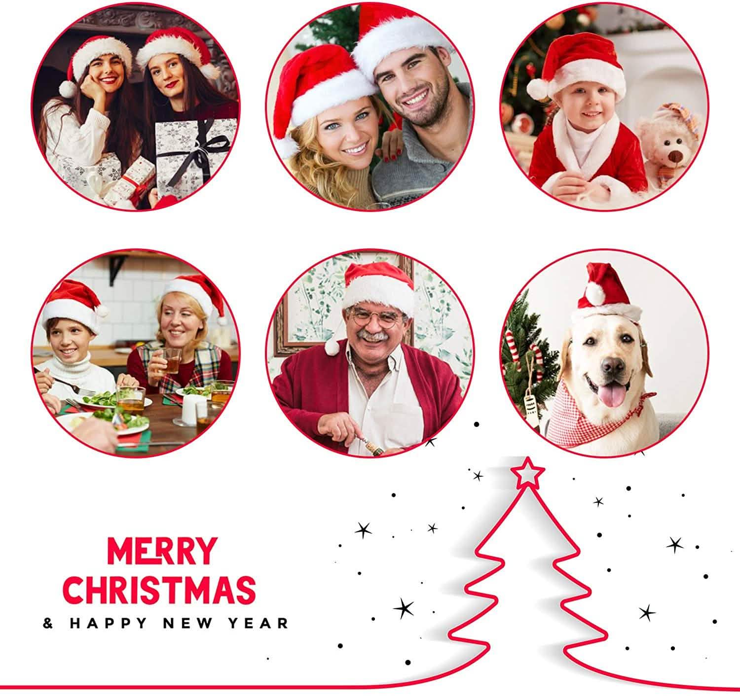 Comfort Christmas Hats Extra Thick Classic Fur by DailySale