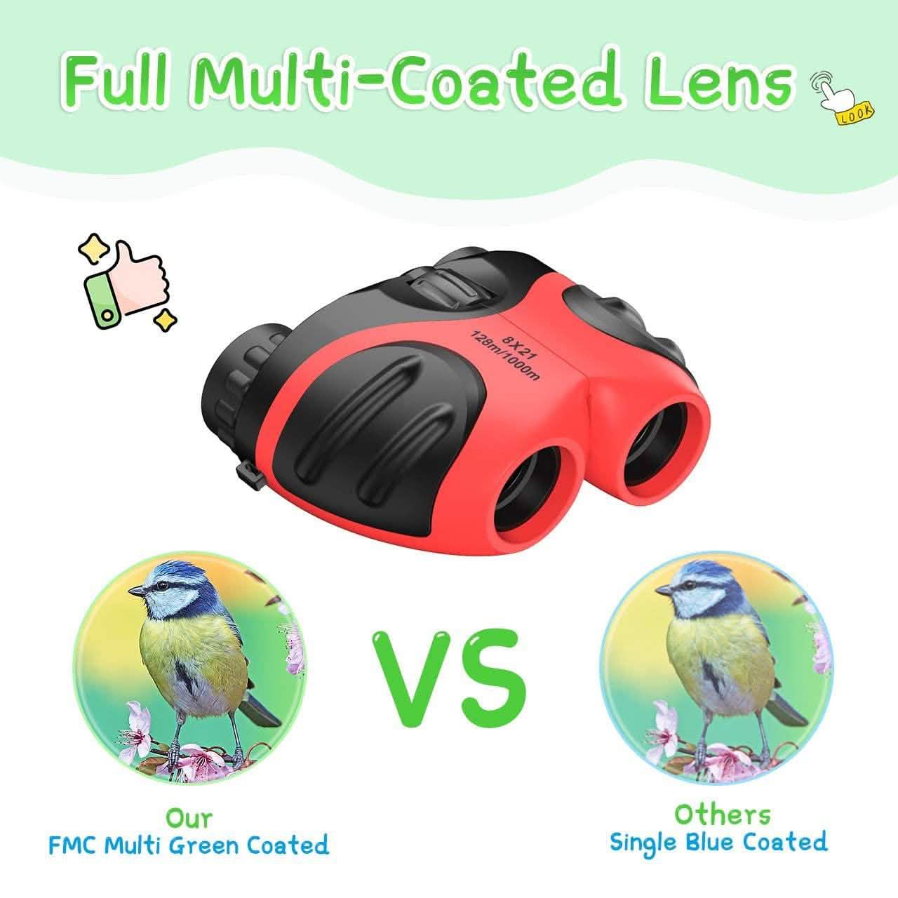 Compact High Resolution Shockproof Binoculars for Kids by DailySale
