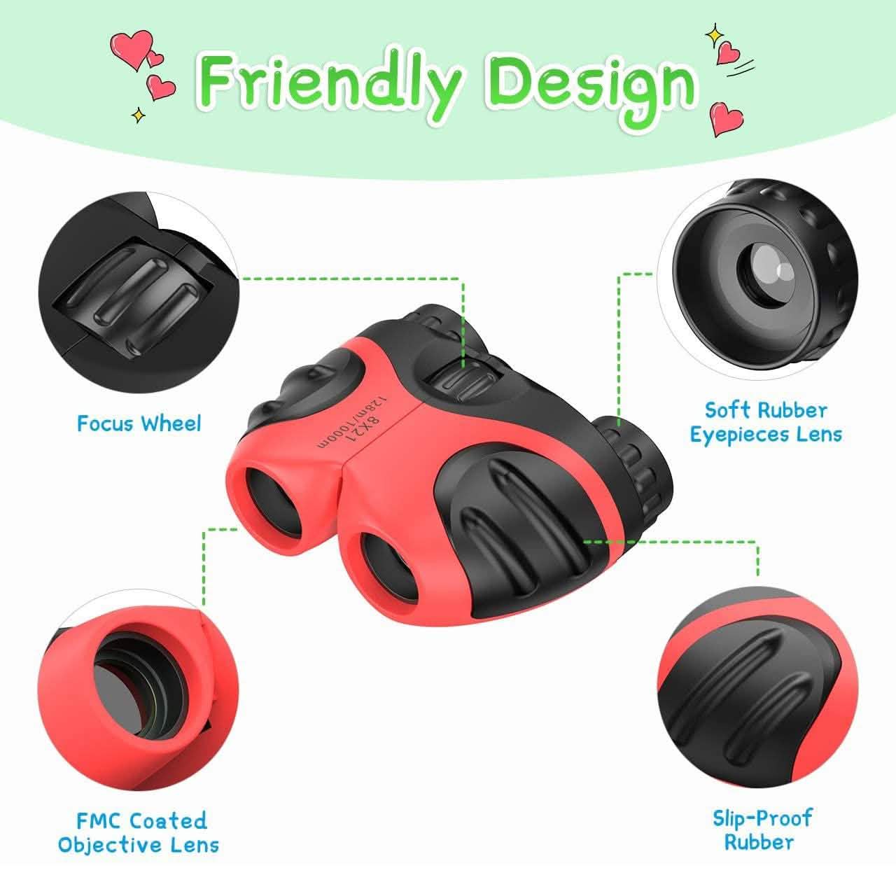 Compact High Resolution Shockproof Binoculars for Kids by DailySale