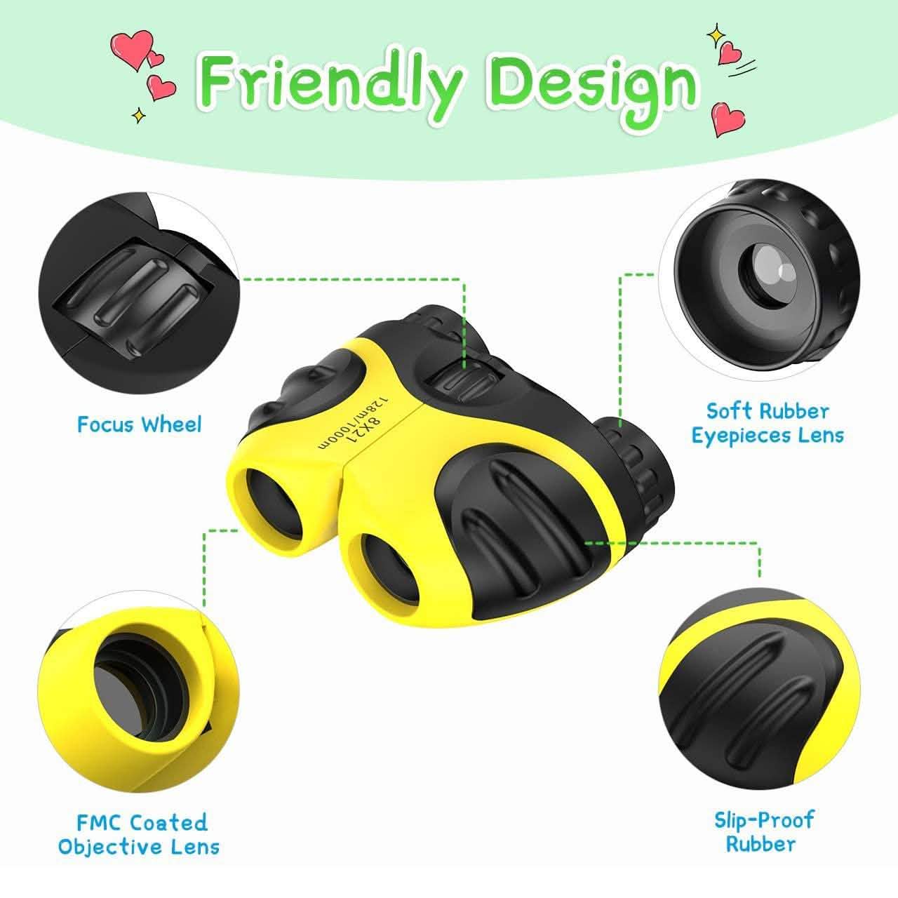 Compact High Resolution Shockproof Binoculars for Kids by DailySale