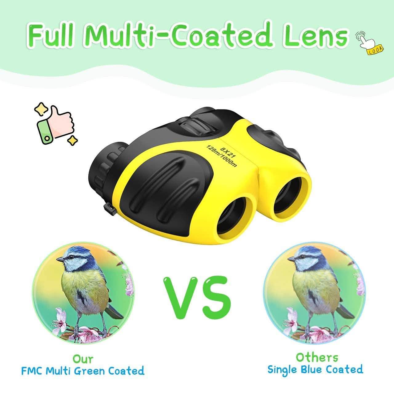 Compact High Resolution Shockproof Binoculars for Kids by DailySale