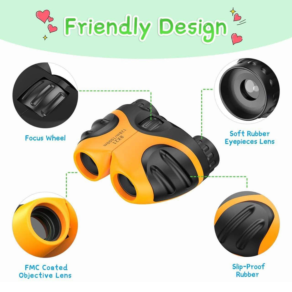 Compact High Resolution Shockproof Binoculars for Kids by DailySale