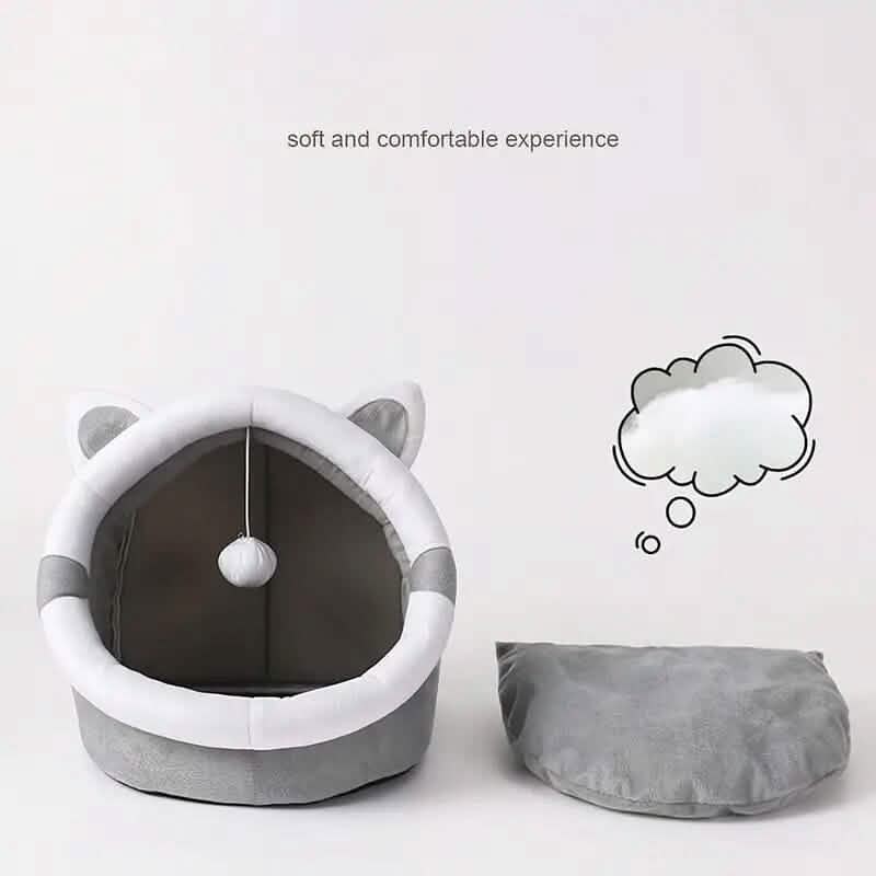 Contemporary Polyester Fiber Cat Bed by DailySale