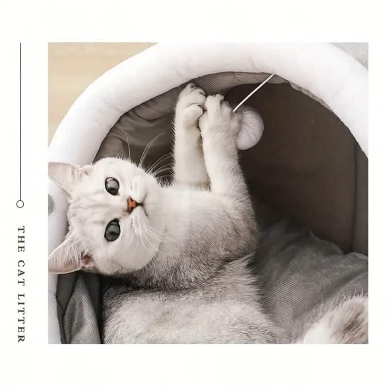 Contemporary Polyester Fiber Cat Bed by DailySale