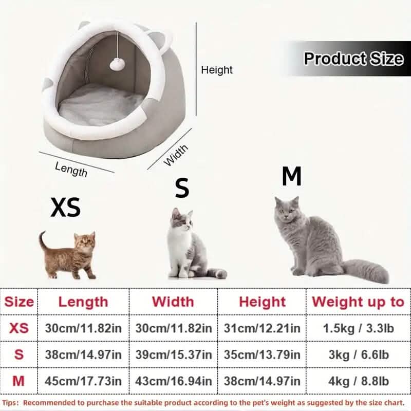 Contemporary Polyester Fiber Cat Bed by DailySale