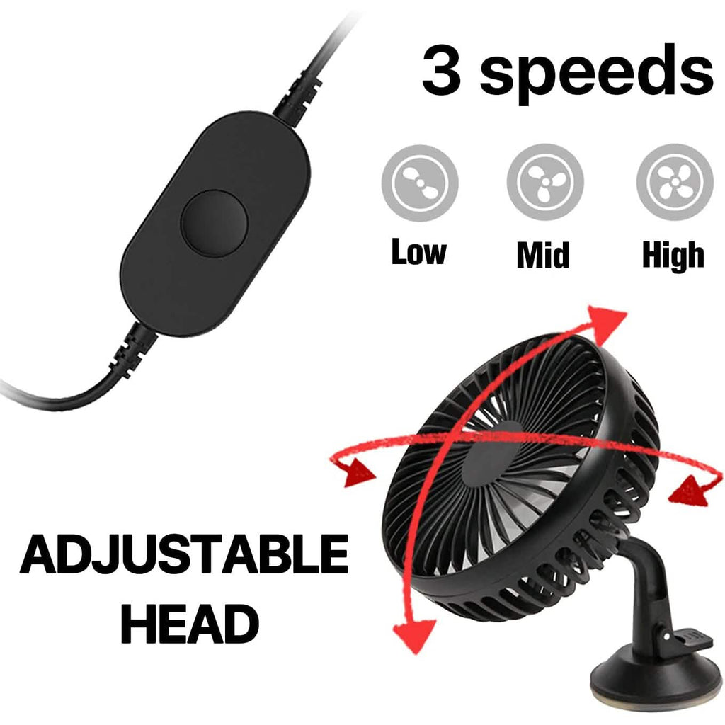 Cooling Car Fan USB Plug for Car/Vehicle by DailySale