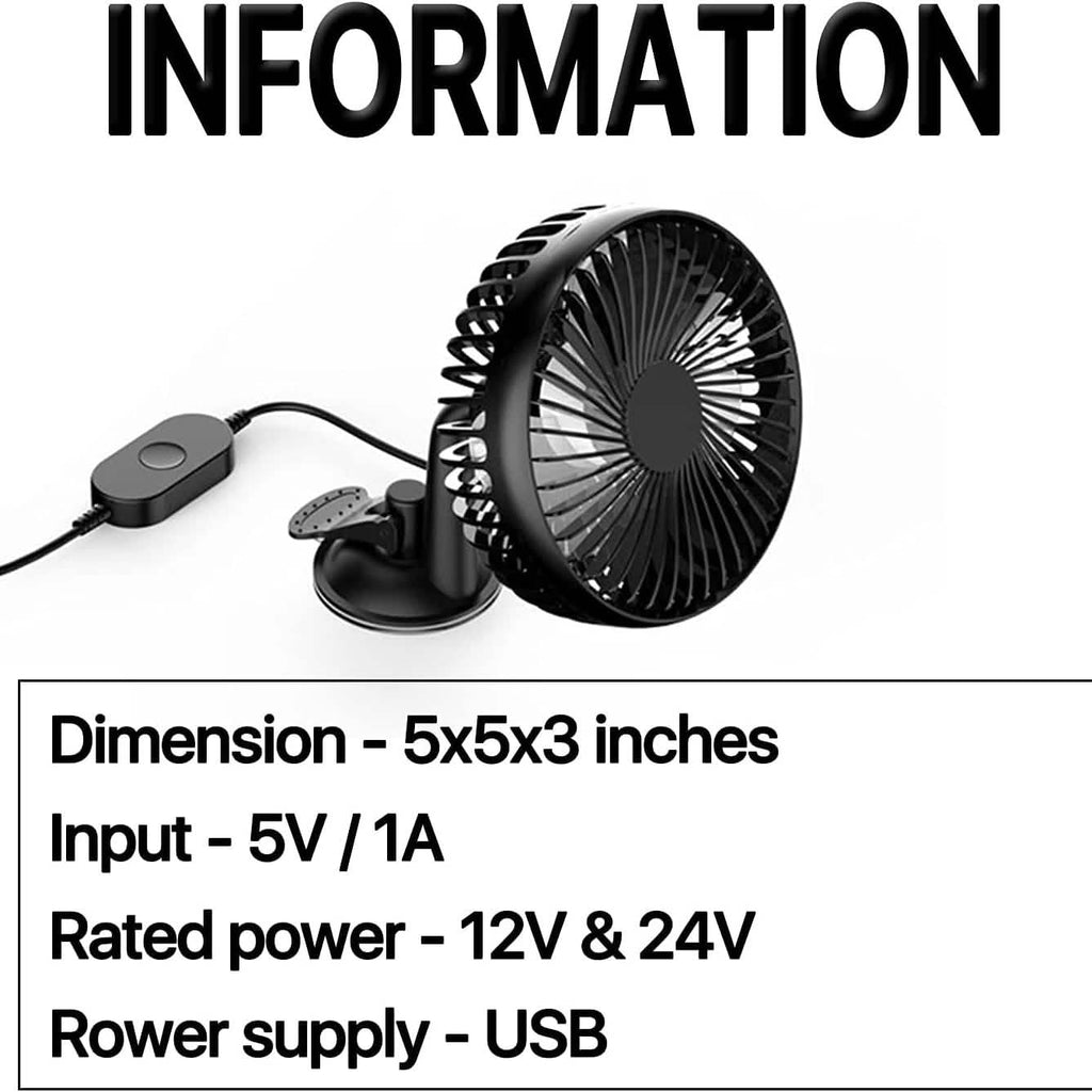 Cooling Car Fan USB Plug for Car/Vehicle by DailySale