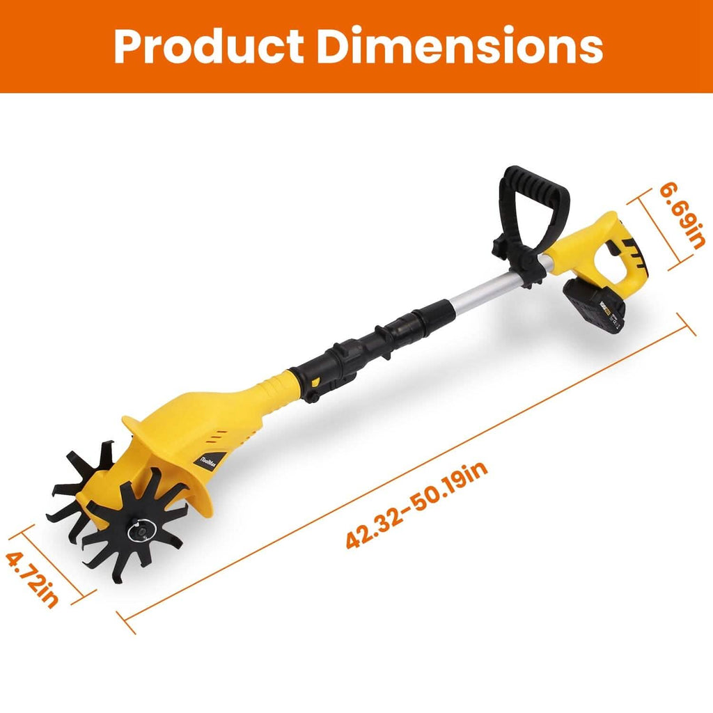 Cordless Electric Garden Tiller Cultivator With 20V Rechargeable Battery by DailySale