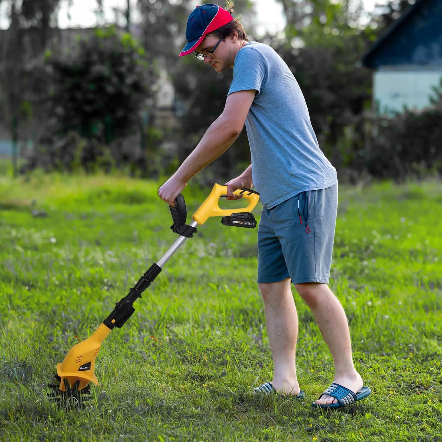 Cordless Electric Garden Tiller Cultivator With 20V Rechargeable Battery by DailySale