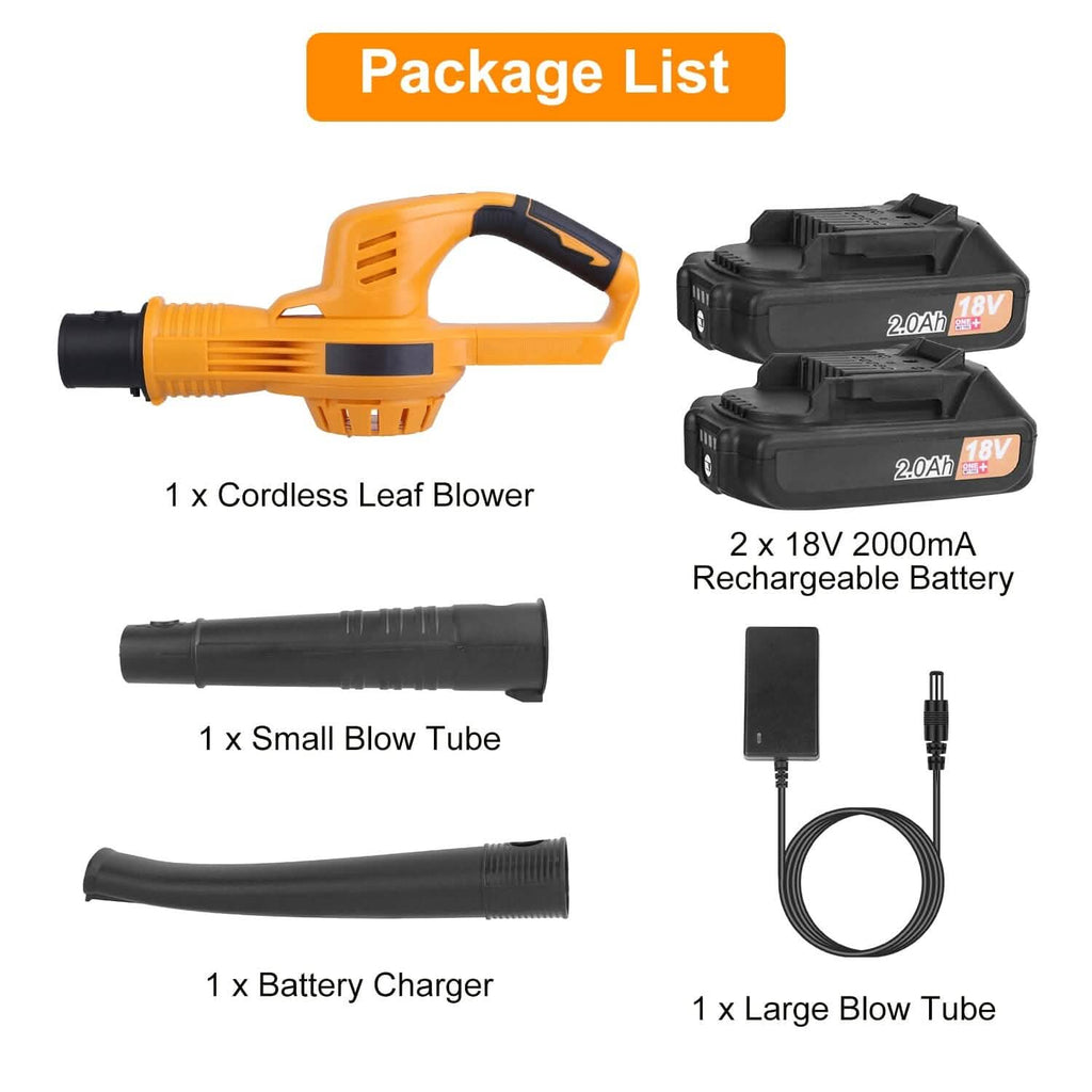 Cordless Leaf Blower Battery Powered Max 124MPH 300CFM with 2 Adjustable Speeds by DailySale