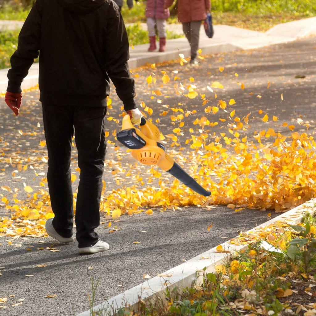 Cordless Leaf Blower Battery Powered Max 124MPH 300CFM with 2 Adjustable Speeds by DailySale
