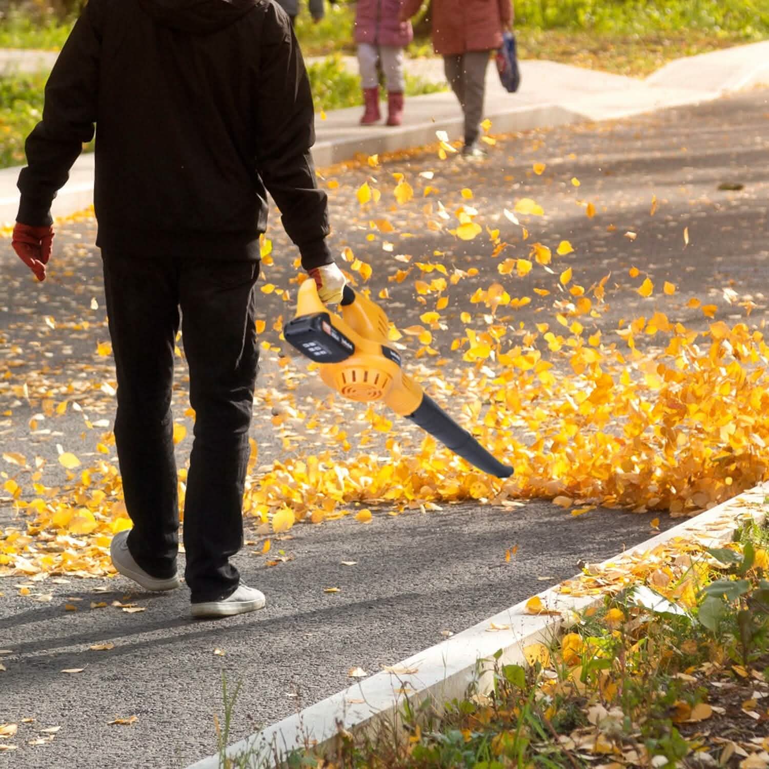 Cordless Leaf Blower Battery Powered Max 124MPH 300CFM with 2 Adjustable Speeds by DailySale