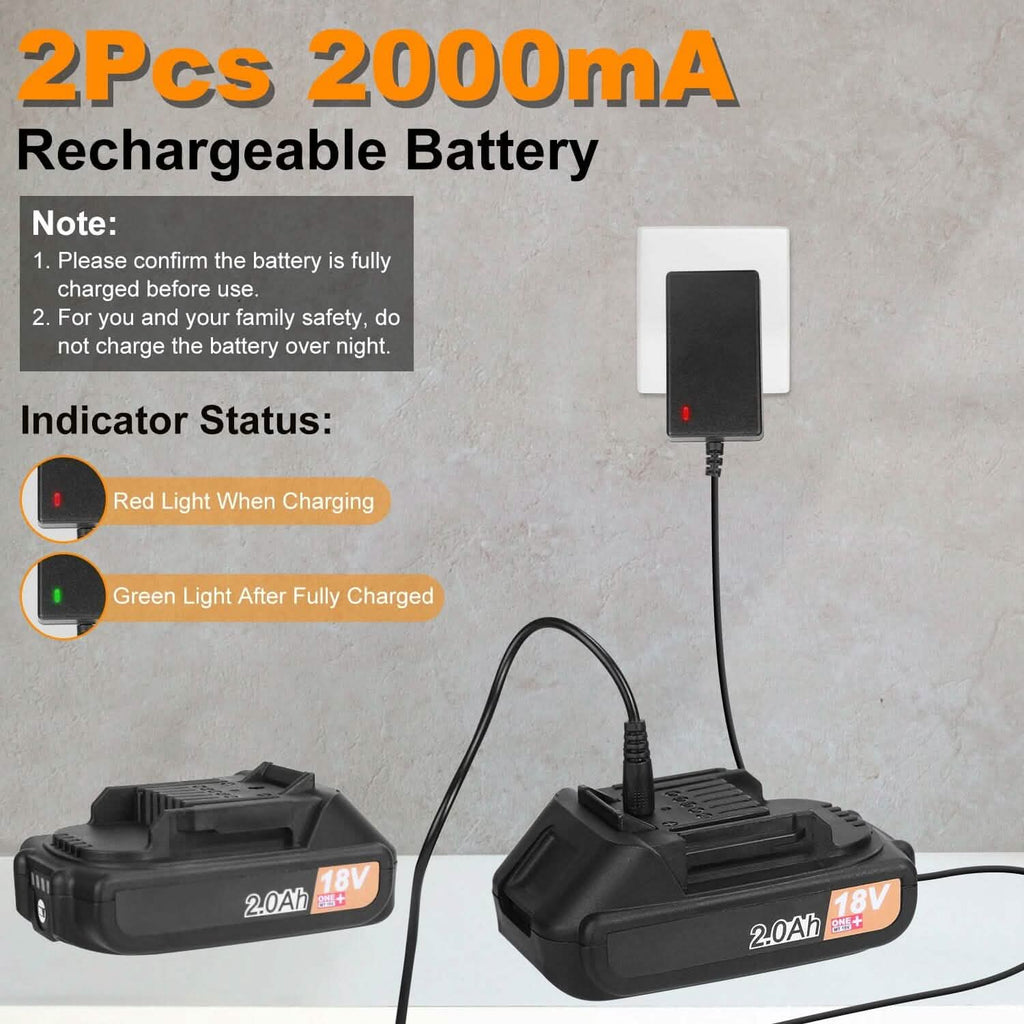 Cordless Leaf Blower Battery Powered Max 124MPH 300CFM with 2 Adjustable Speeds by DailySale