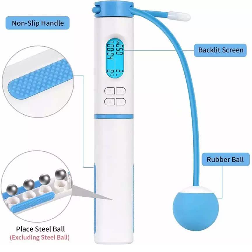 Cordless Weighted Jump Rope Digital Smart Skipping Jump Ropes with Counter by DailySale