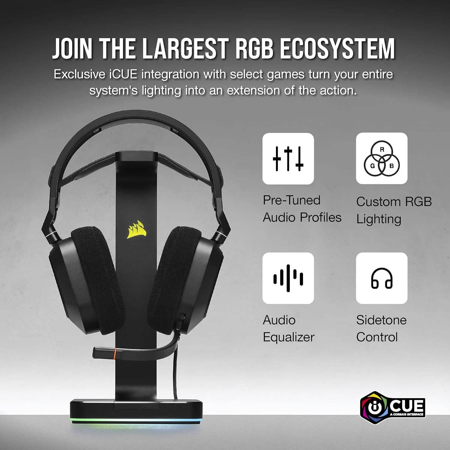 Corsair HS80 RGB USB Premium Gaming Headset (Refurbished) by DailySale