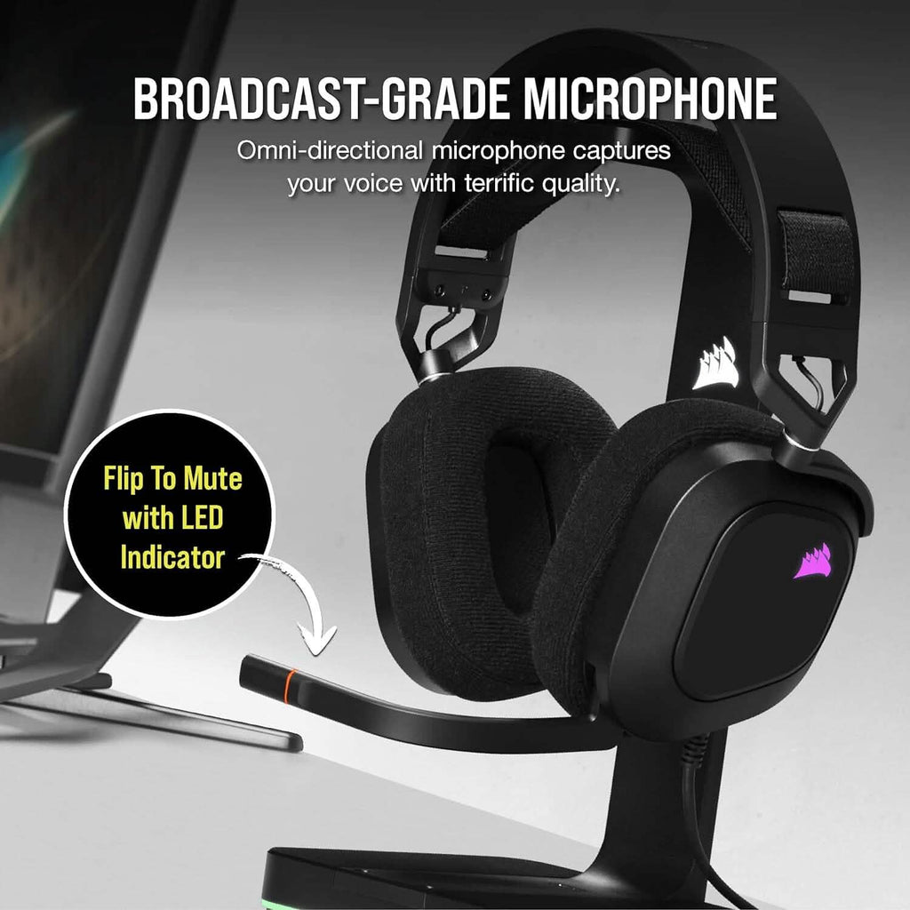 Corsair HS80 RGB USB Premium Gaming Headset (Refurbished) by DailySale