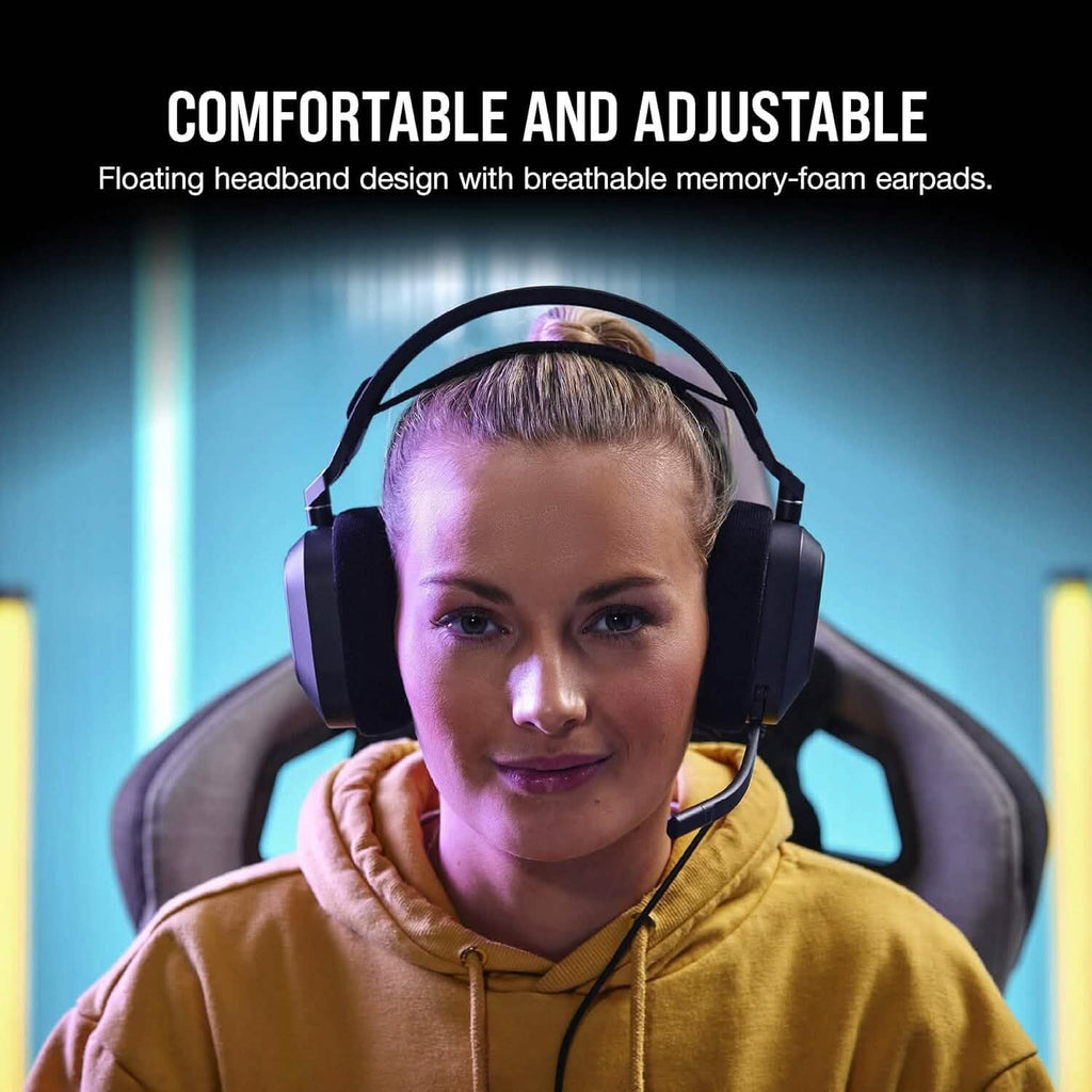 Corsair HS80 RGB USB Premium Gaming Headset (Refurbished) by DailySale
