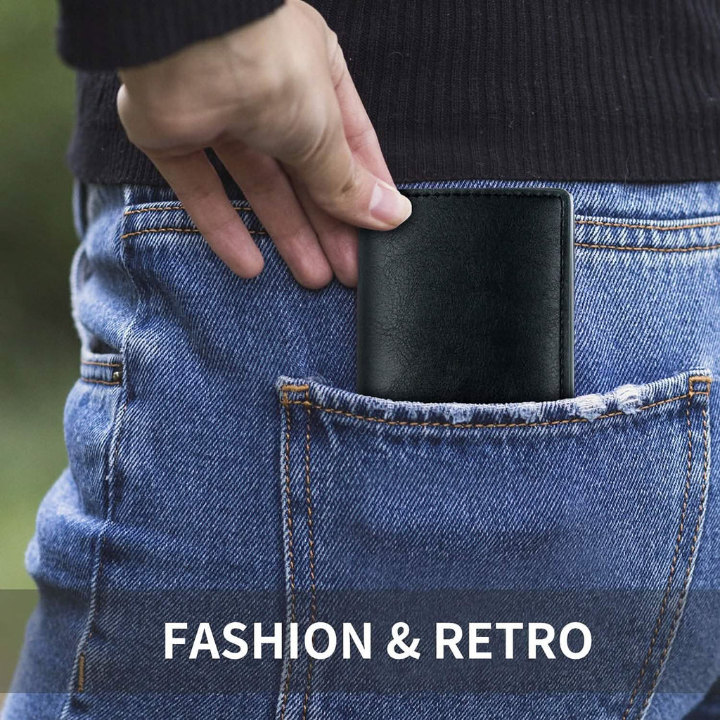 Credit Card Holder RFID Blocking Genuine Leather Vintage Aluminum Business Wallet by DailySale