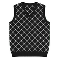 Crossbones Knit V-Neck Vest by Goth Cloth Co.
