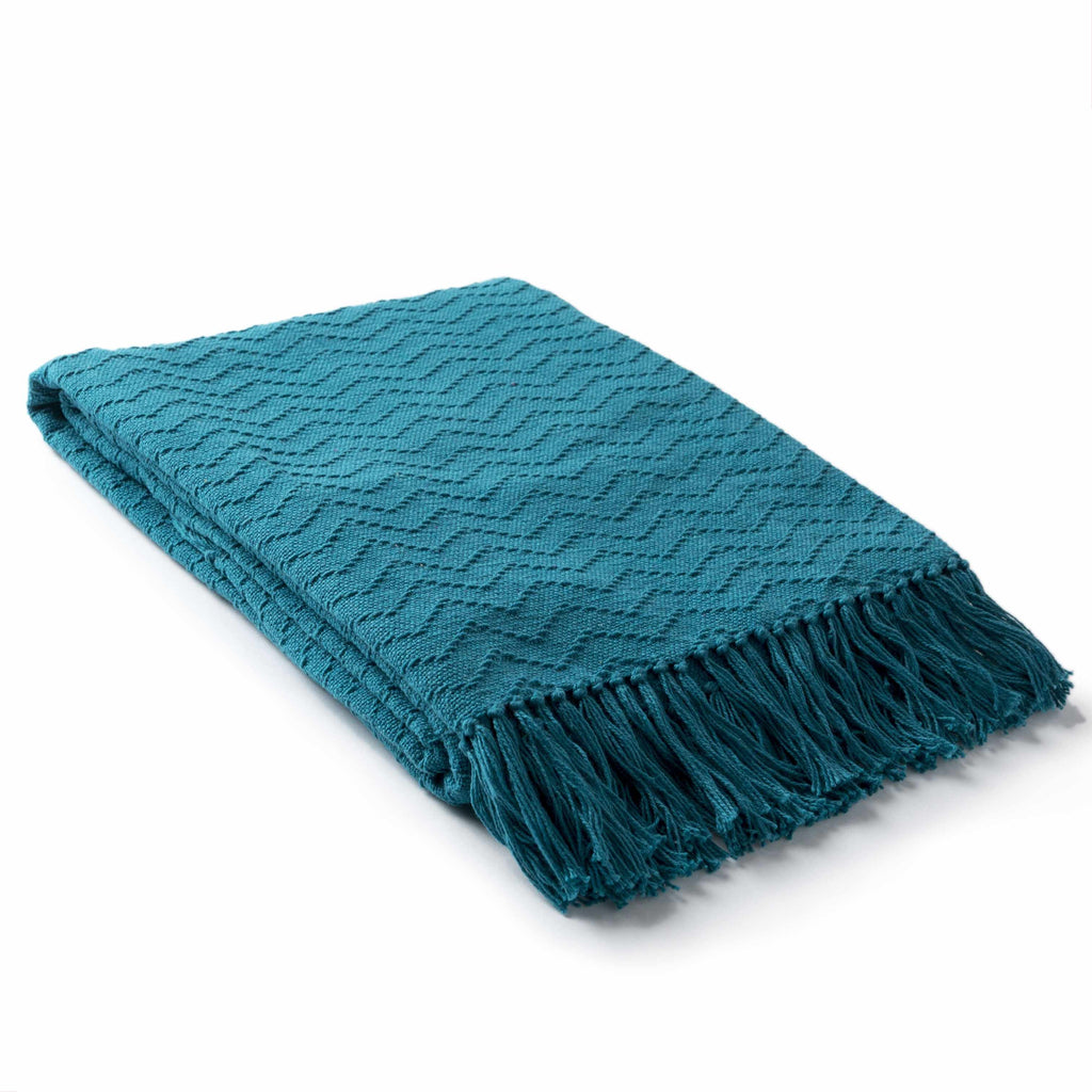 Chiconcuac Aqua Throw Blanket - Goddess Imports Marketplace