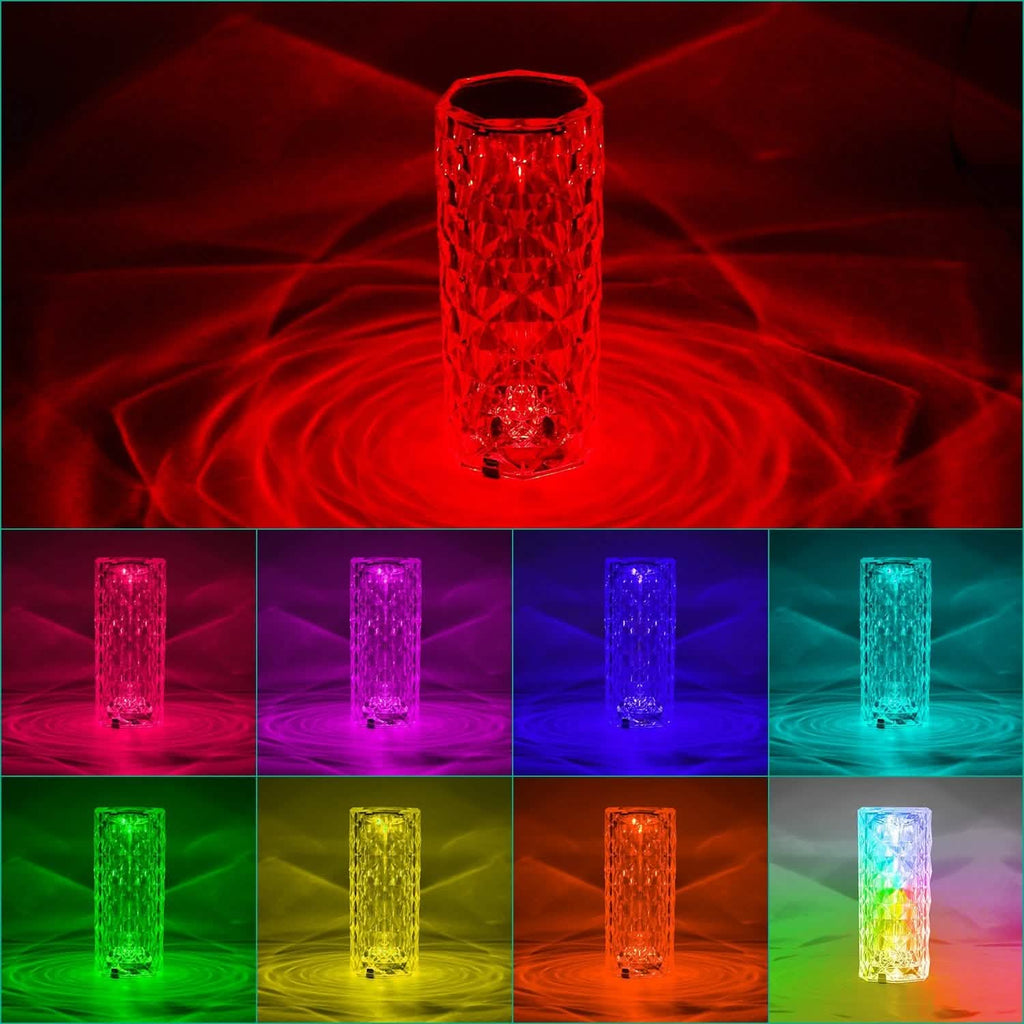 Crystal Diamond Rose Table Lamp by DailySale