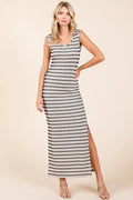 Mittoshop Striped Scoop Neck Sleeveless Maxi Dress by Selvanelle