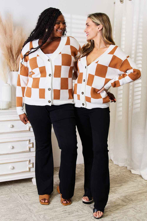 Angel Wings Double Take Button-Up V-Neck Dropped Shoulder Cardigan by Wild and Free Boutique