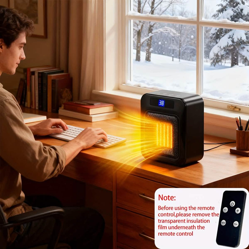 Space Heater for Indoor Use – 1500W Ceramic with Remote & Timer by DailySale